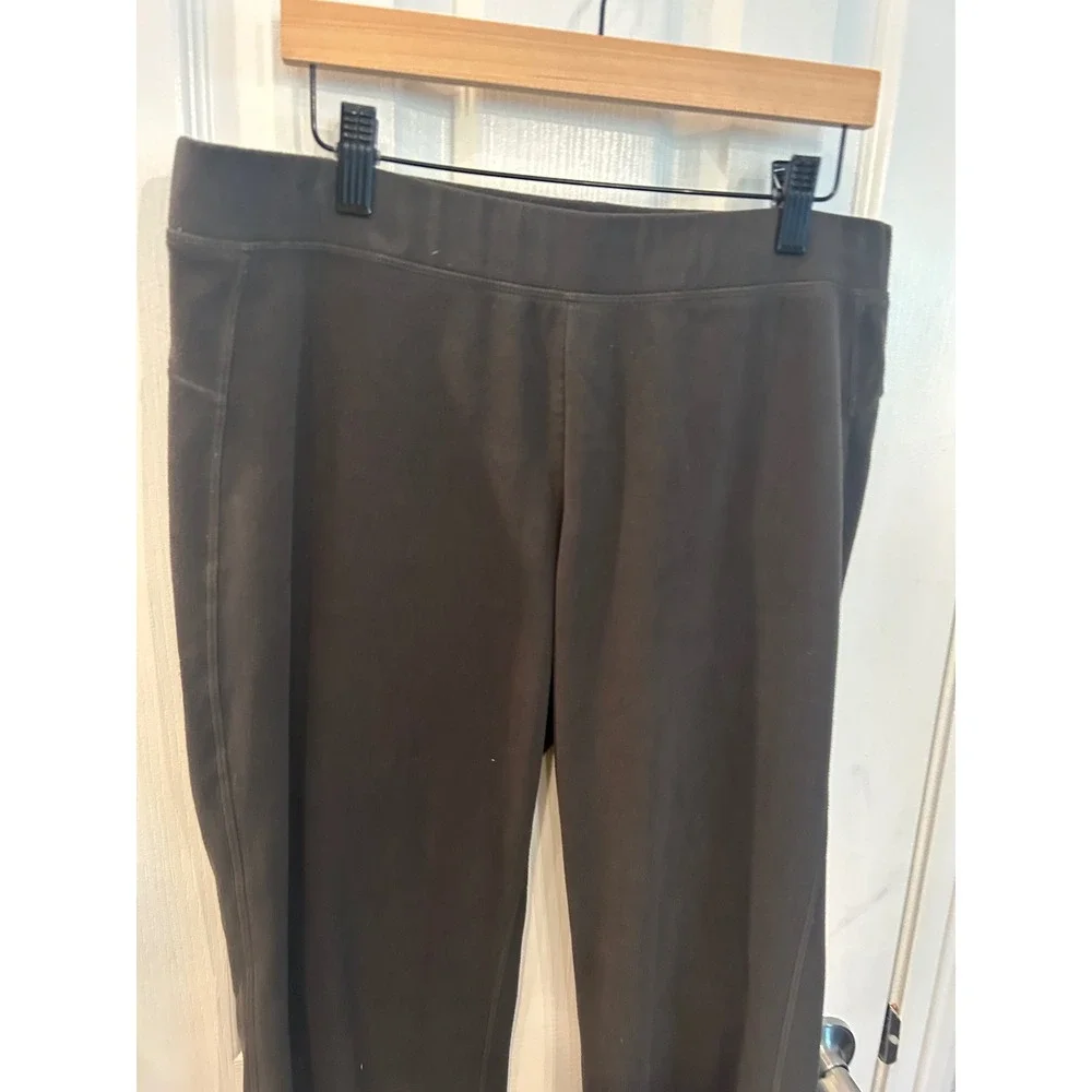 REI Fleece Pants Brown‎ Recycled Polyester Straight Leg Hiking Outdoor Trousers